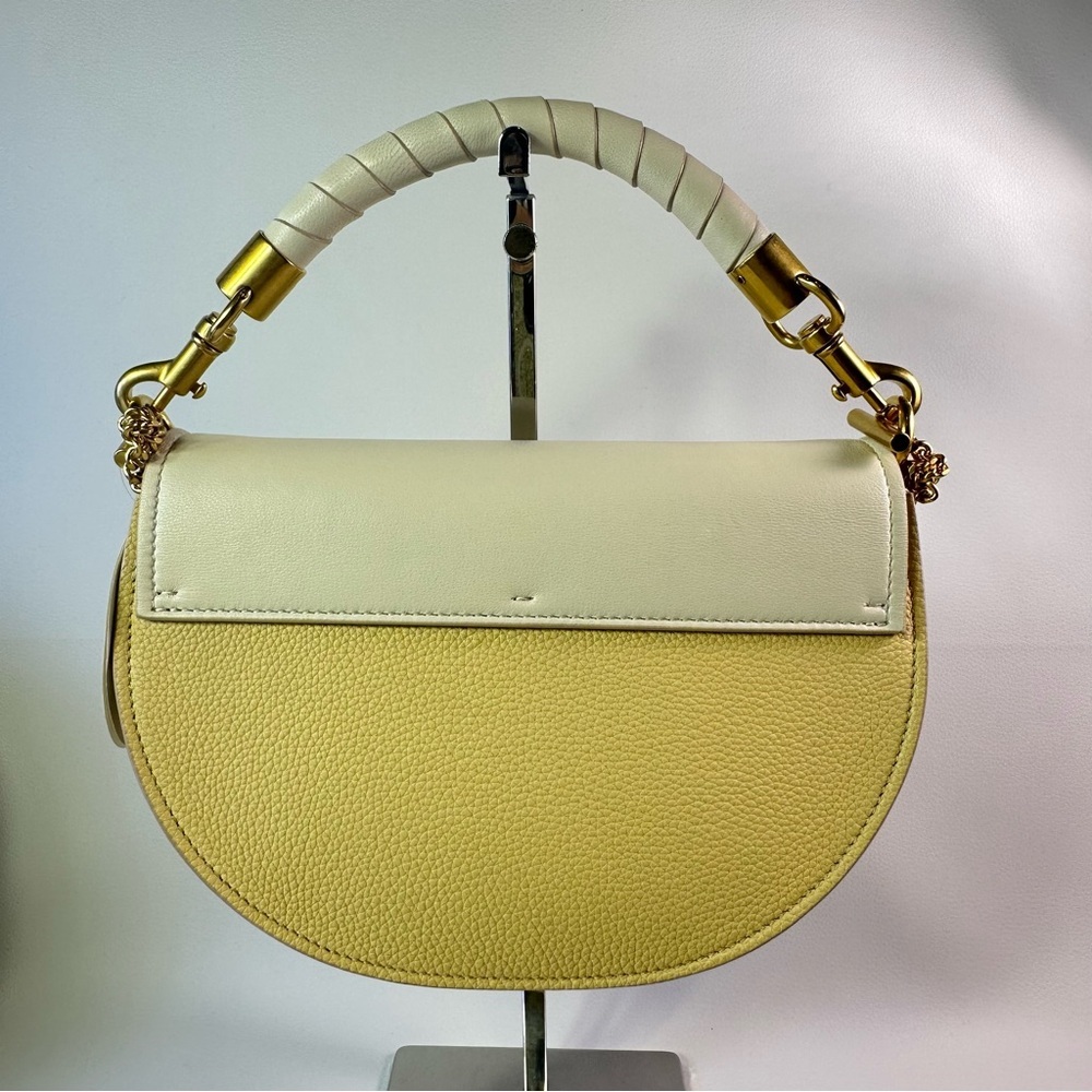 NEW CHLOE MARCIE CHAIN FLAP CALF LEATHER & SUEDE MISTY IVORY AUTHENTIC NWT! - Picture 3 of 13